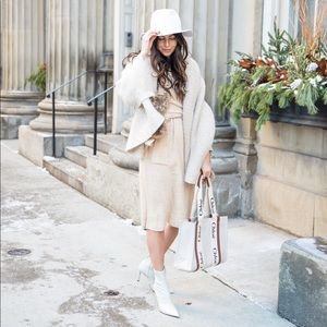 Sweater wrap dress! Love the colour - wore only once for a shoot!